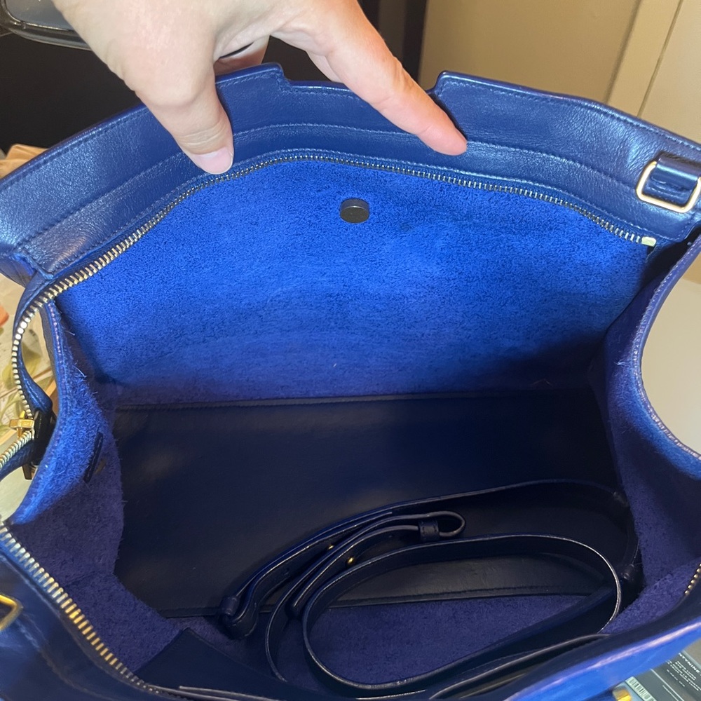 Yves Saint Laurent YSL Blue Leather Cabas Chyc - Picture 13 of 17